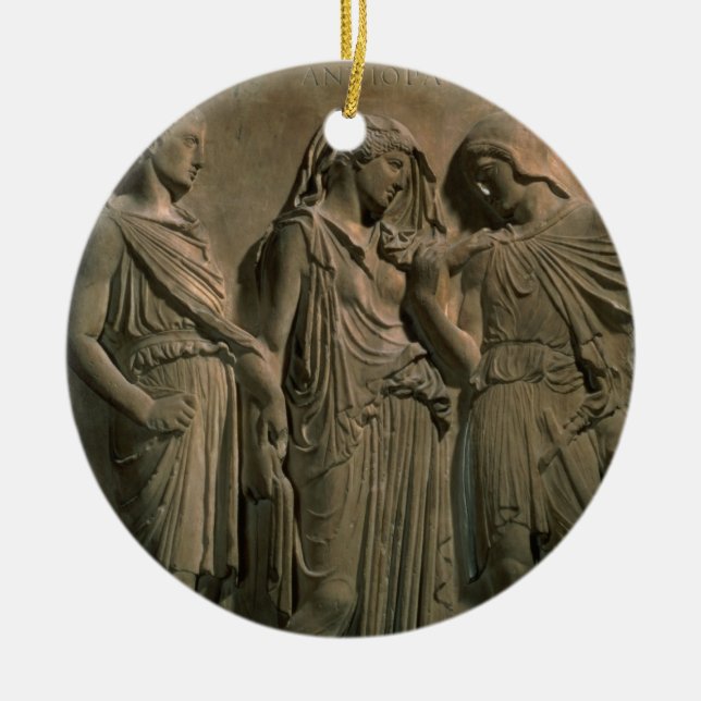 Orpheus, Eurydike und Hermes (Marmor) Keramikornament (Vorne)