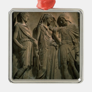 Orpheus, Eurydike und Hermes (Marmor) Silbernes Ornament