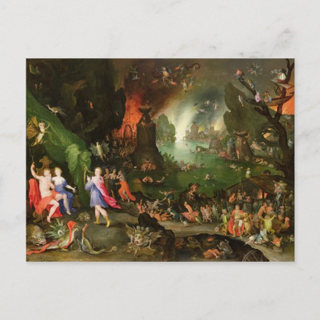 Orpheus mit Harfenspielen auf Pluto Postkarte (Vorderseite)