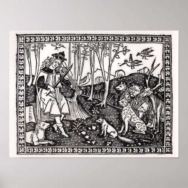 Orpheus Playing to the Animals, 1500 Poster (Vorne)