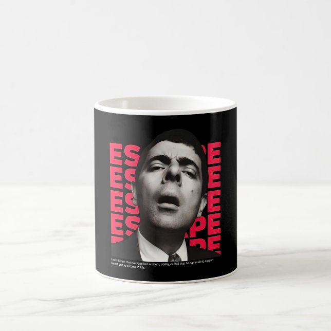 Orphisches Mr. Bean Escape Design - motivierend Zi Kaffeetasse (Mittel)