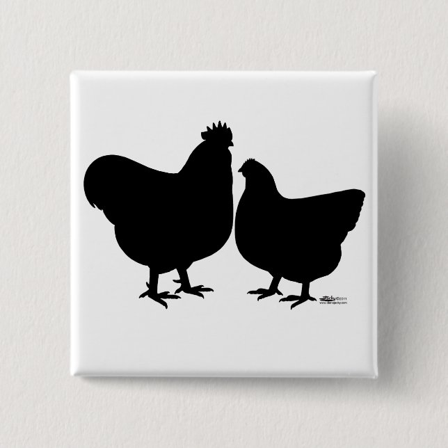 Orpington-Silhouette Button (Vorderseite)