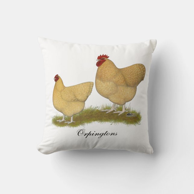 Orpingtons Zitronen-Kuckuck Kissen (Vorderseite)