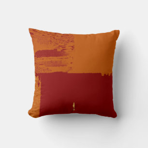 Orrange, braune Retro Art Deco Pillow Kissen