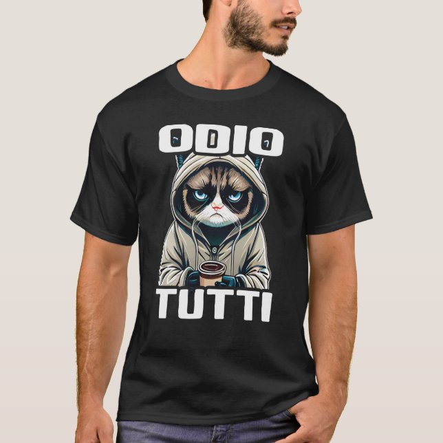 Orso Divertente Regalo I Hasse Menschen I Odio Tut T-Shirt (Vorderseite)