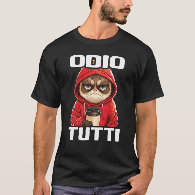 Orso Divertente Regalo I Hasse Menschen I Odio Tut T-Shirt (Vorderseite)