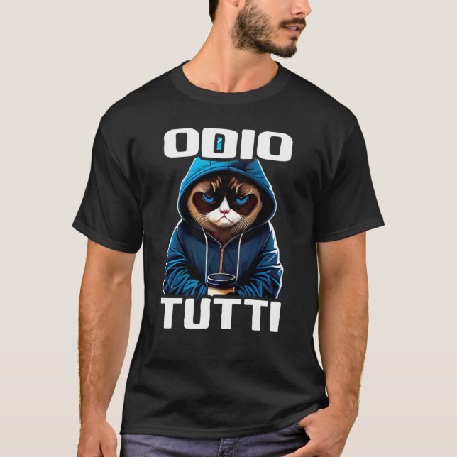 Orso Divertente Regalo I Hate People I Odio Tutti  T-Shirt (Vorderseite)