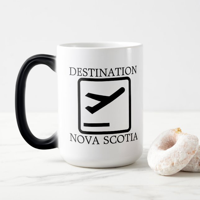 Ort an der Ostküste Nova Scotia Tasse (Mit Donut)