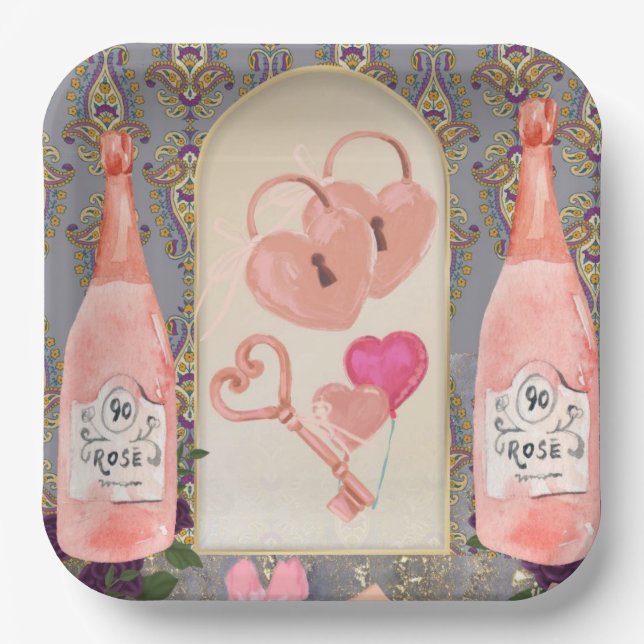 Ort der Hochzeitsfeier Pappteller (Vorderseite)