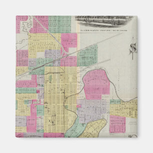 Ort der Stadt Salina, Kansas Magnet