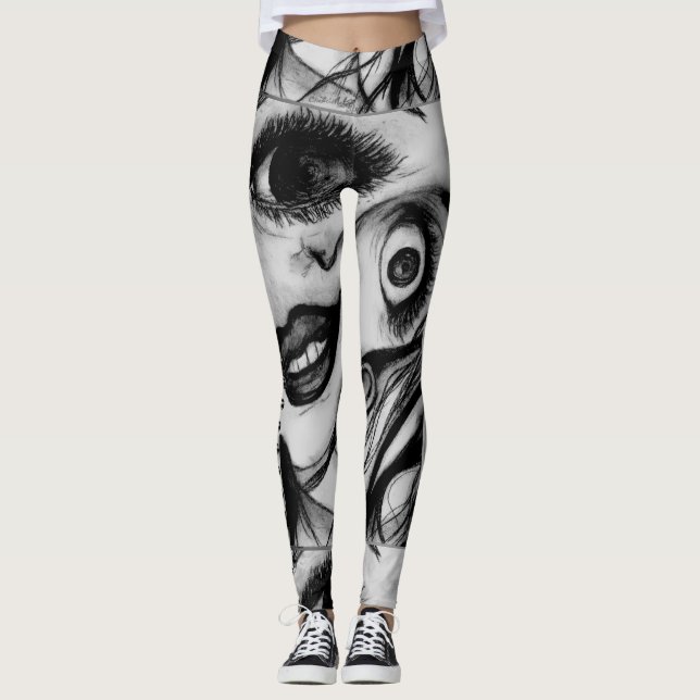 Ort-flippige Gamaschen Leggings (Vorderseite)