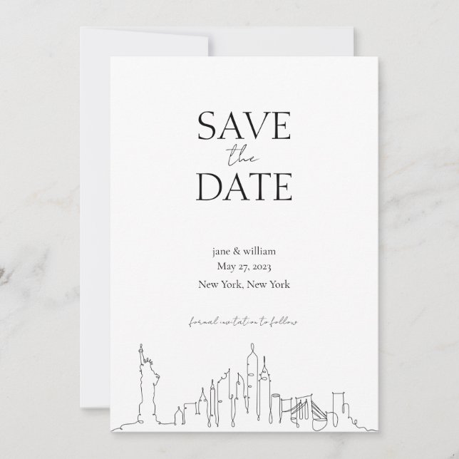 Ort Save the Date - New York City Einladung (Vorderseite)