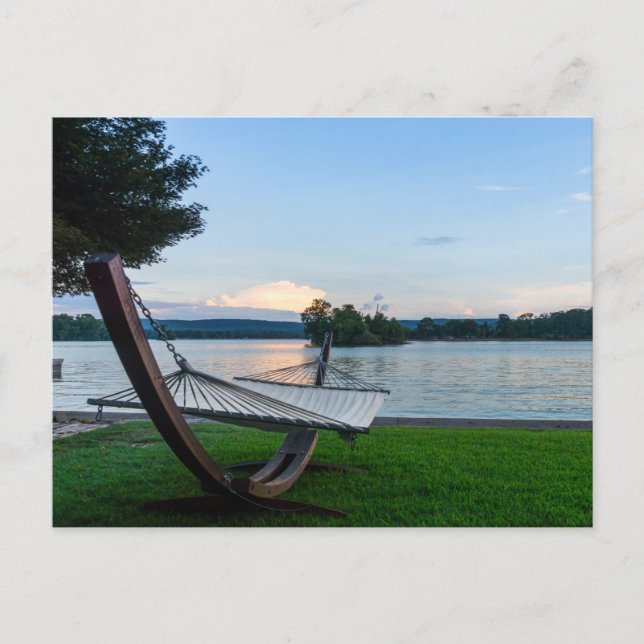 Ort zum Entspannen der leeren Postkarte (Vorderseite)