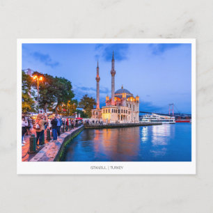 Ortakoy Moschee in Istanbul, Türkei Feiertagspostkarte