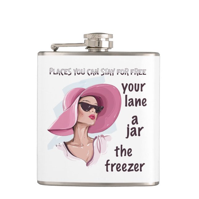 Orte, an denen kostenlos Bleibe werden kann Flachmann (Vorderseite)