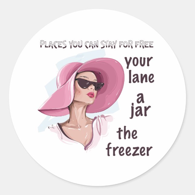 Orte, an denen kostenlos Bleibe werden kann Runder Aufkleber (Vorderseite)