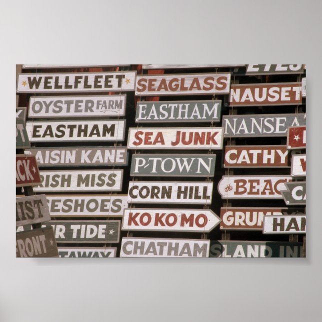 Orte der Cape Cod Poster (Vorne)