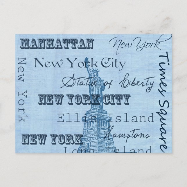 Orte New York Postkarte (Vorderseite)