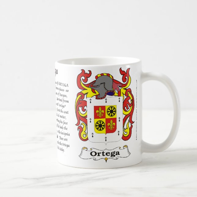 Ortega-Familien-Wappen Tasse (Rechts)
