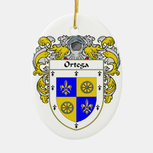 Ortega-Wappen/Familienwappen Keramik Ornament