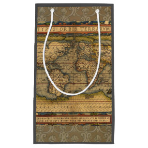 Ortelius 1570 Weltkarte: Antike Kartographie Kleine Geschenktüte