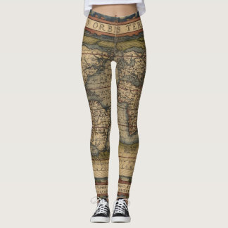 Ortelius Weltkarte 1570 Leggings