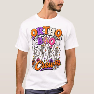 Ortho Boo Crew Lustiges Halloween Skelett Medizini T-Shirt