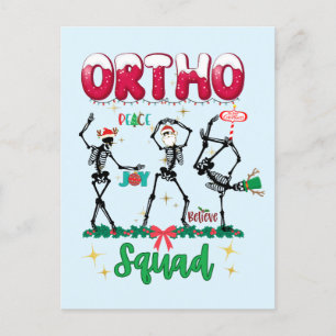 Ortho Christmas Squad Ortho Orthopedic Coworker M Postkarte