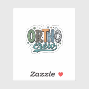 Ortho Crew Vintage Zahnärzteteam Vektor Design_1 Aufkleber