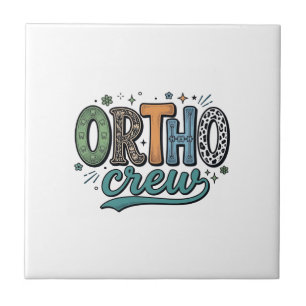 Ortho Crew Vintage Zahnärzteteam Vektor Design_1 Fliese