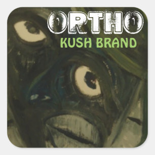 ORTHO KUSH BRAND QUADRATISCHER AUFKLEBER