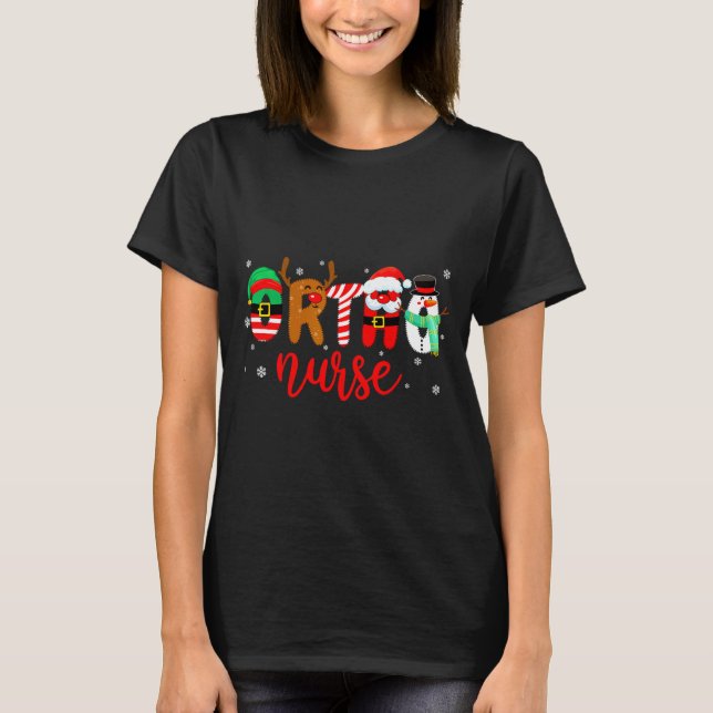 Ortho Nurse Christmas Shirt Nurse Xmas Party Cna N (Vorderseite)