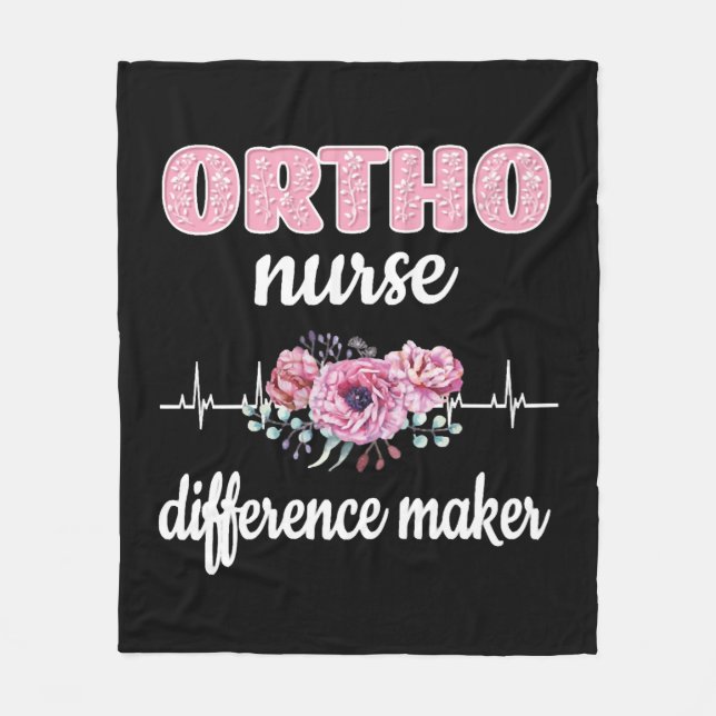 Ortho Nurse Geschenk RN Orthopädie Krankenschweste Fleecedecke (Vorderseite)