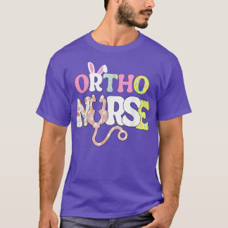 Ortho Nurse Life Stethoscope Scrub Niedliche Bunny T-Shirt