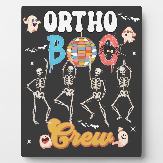 Ortho Orthopädie Halloween Crew Co-Arbeiter Fotoplatte (Vorderseite)