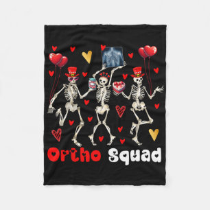 Ortho Squad Drei Valentinstag Skelette Süße H Fleecedecke
