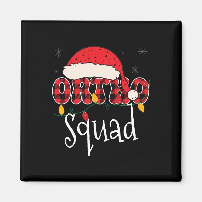 Ortho Squad Kariert Spaß Weihnachten Orthopädie Cr Magnet (Vorne)