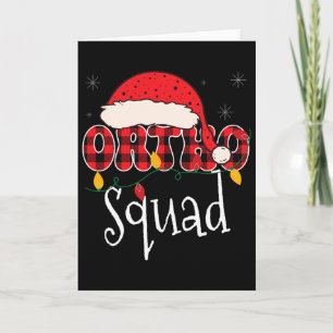Ortho Squad Karo Spaß Weihnachten Orthopädie Crew Karte