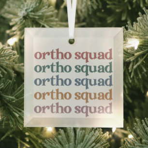 Ortho Squad Orthodontist Orthopädie Geschenke fü Ornament Aus Glas