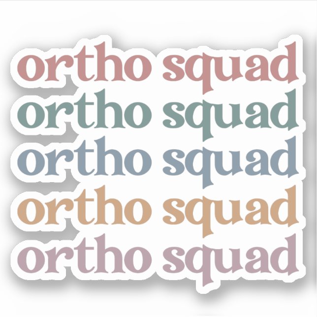 Ortho Squad Orthodontist Orthopädie Geschenke für  Aufkleber (Vorderseite)