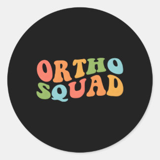 Ortho Squad Orthopädie Ärztin Krankenpflegerin Med Runder Aufkleber