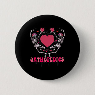 Ortho Squad Retro Valentine#39;s Day Nurse Orthope Button
