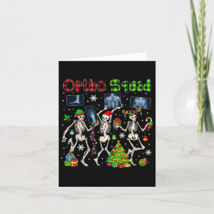Ortho Squad Xmas Three Santa Reindeer Elf Röntgen  Karte