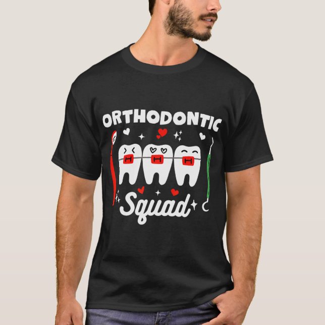 Orthodontie Orthodontist Zahnspange Valen T-Shirt (Vorderseite)