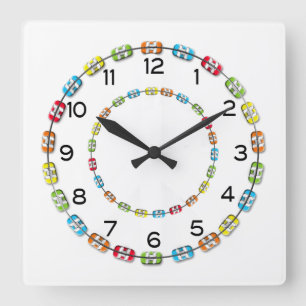 Orthodontische Klammer-Büro-Uhr Quadratische Wanduhr