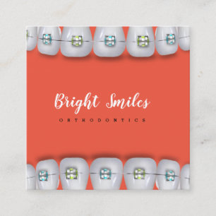 Orthodontist Braces Dentist Standard Business Card Quadratische Visitenkarte