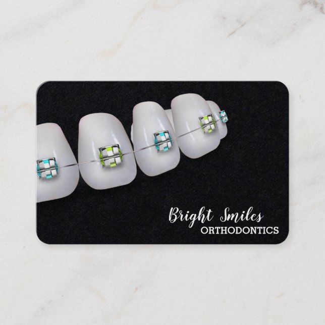 Orthodontist Braces Dentist Standard Business Card Visitenkarte (Vorderseite)