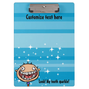 Orthodontist. Klammern. Büro-Klippbrett Klemmbrett