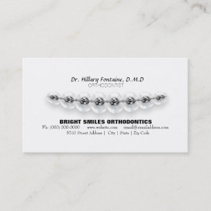 Orthodontist-Visitenkarte mit Verabredungs-Karte Terminkarte