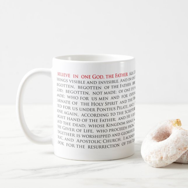 Orthodox Christlich Nicene Creed 11oz Klassische T Kaffeetasse (Mit Donut)